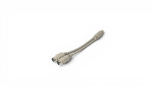 6in Mini DIN 6 Pin Y Splitter Cable Male to 2 Female for PS2 - Beige picture