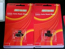 2 PK Porelon PR42 Calculator Ink Roller Black/Red 11203 picture