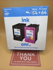New ONN 64 Black & 64 Tri-Color Ink Cartridges Exp 3/2026 picture