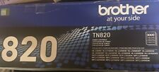 Genuine Brother TN820 Black Toner Cartridge 3000 Page Yield - New/Open Box -Read picture