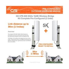 Wireless Bridge Point to Point Outdoor WiFi, Wireless Network Expansion Kit, ... picture