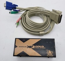 ADDER TECHNOLOGY ADDERLINK X2-DA-GOLD W/KVM CPU Cable - DB25, VGA, PS/2, Audio, picture