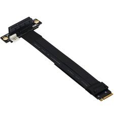 M.2 NGFF Key M To PCIe 3.0 4X Extension Cable 90 Right Angle Slot Riser picture