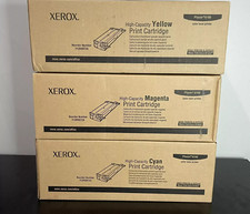 Xerox 113R00723 ,24,25 High Yield Toner Cartridge Set of 3 YCM Phaser 6180 New picture