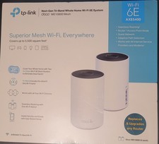 NEW TP-Link Deco WE10800 (2-PACK) AXE5400 Next Gen Tri Band Whole Home WI-FI 6E picture