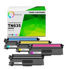 TCT Compatible BCMY Toner Cartridge Replacement for Brother TN635 – 4-Pack picture