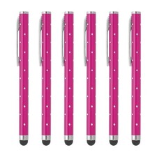 6 Pcs Bling Crystal Stylus Pens for Touch Screens, Rose Red picture