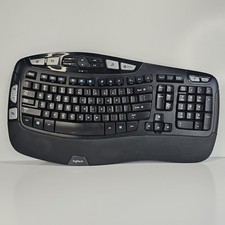 Logitech K350 Wireless Wave Keyboard Ergonomic Y-R0053 Tested No USB Dongle picture