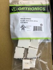 Ortronics 42100002 Fog White TracJack Blank Module -10 pack  picture