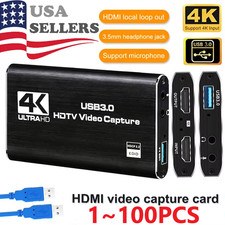 4K Audio Video Capture Card USB 3.0 HDMI Video Capture Device HD Recording Lot picture