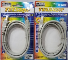 2 Pack 6ft USB 2.0 A-to-B Printer Cables – High-Speed Computer & Printer Cord picture