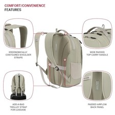 SWISSGEAR SHIELD LAPTOP BACKPACK, SAGE GRAY, 18.5