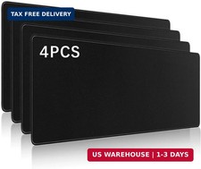 4 Pcs Large Gaming Mouse Pad Black 31.5x11.8 in,Extended Desk Keyboard Pad with picture