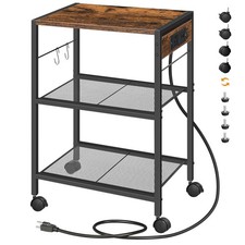 HOOBRO Industrial Printer Stand, 3-Tier Mobile Printer Table, Rolling Cart with picture