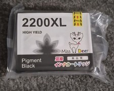 Miss Deer High Yield Performance 2200XL Pigment Black Ink Cartridge New picture