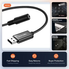 DUKABEL USB External Sound Card Adapter for PC PS4 PS5 Laptop 3.5mm Headphone picture