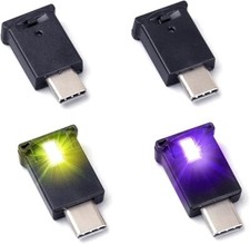 Mini USB Tipo C LED RGB Luz Brillo ajustable 8 Color cambiable para automóvil. picture