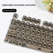 132Keys PC Keycap Russian Crystal Transparents Lettering Original Profile for picture