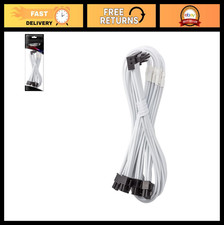 12VHPWR 90° PCI-e Cable, 16-pin to Quad 8-pin, 60cm, ModMesh Sleeved, White picture