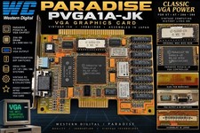 Vintage WDC Paradise PVGA1A-JK ISA VGA Graphics Card 1988/89 Western Digital picture