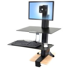 Ergotron 33350200 WorkFit-S Sit-Stand Desk Mount Black 24