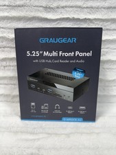 GRAUGEAR 5.25 Inch 10Gbps USB 3.2 PC Front Panel Card Reader with Audio Black  picture