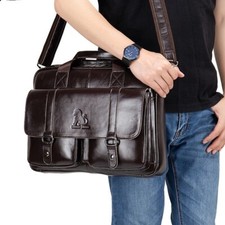 Dark Brown Leather Briefcase picture