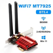 MT7925 WiFi 7 PCI‑E Card Bluetooth 5.4 Tri‑Band 6500Mbps Desktop Network Adapter picture