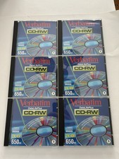 6 Verbatim Data Life Plus CD-RW 2X 4X 650 MB Re-Writeable Printable Blank CD picture
