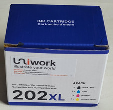 4pc. 202XL Non-OEM Ink Cartridge For Epson Workforce WF-2860 picture