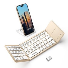 Samsers Travel Multi-Device Foldable Bluetooth Keyboard Touchpad 2.4G+BTx2 picture