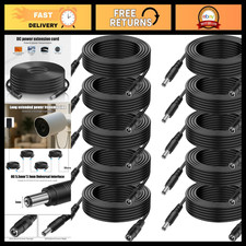 10-Pack 60ft DC Power Extension Cable 5.5mm x 2.1mm for CCTV, LED Strip, Router picture