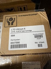 5 pack IBM 00V7590 LTO Ultrium-6 2.5TB/6.25TB  LTO6 Tape Cartridge picture