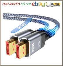 Highwings 80Gbps Displayport Cable 2.1 6.6FT, 16K@60Hz, 8K@120Hz, 4K@240Hz, DP 2 picture