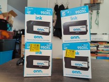 (Lot of 4) ONN HP 950XL Ink Cartridge Black New Factory Sealed 2024, 2025 picture