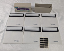 Vintage Tandy 5.25in Floppy Disks 360K DD Lot 6 MS-DOS Case Untested picture