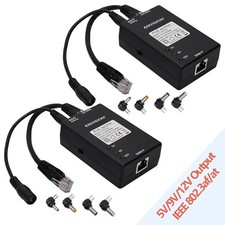 ANVISION 2-Pack Active Gigabit PoE Splitter Adapter with Multi-Size Tips,... picture