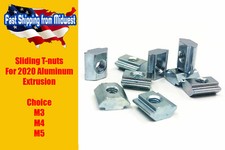 T-Slot Sliding Nut 2020 Extrusion M3, M4 or M5 T-slot 2020 Series, 20 Pcs picture