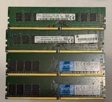 Lot of 4 8GB DDR4-2133 PC4-17000 UDIMM Desktop RAM Non-ECC 32GB Hynix Crucial picture