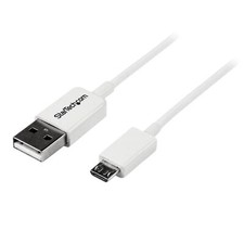 StarTech USBPAUB1MW 3Ft (1M) USB-A to USB-Micro-B Charging Sync Cable Cord White picture