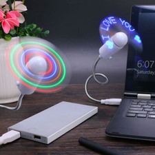 LED lighted mini portable USB FAN for ANY standard PORT laptop PC USA seller picture