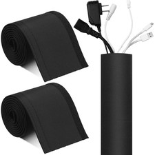 2 Rolls 60 Inch Cable Management Sleeve Trolling Motor Cable Sleeve Neoprene picture