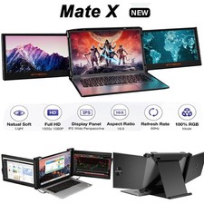 Dual Portable Monitor Triple Screen Extender Dual Speaker 1080P USB C for Laptop picture