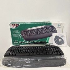 Logitech Elite Keyboard LE Black Silver Wired PS/2 Multimedia 967487-0403 picture