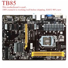 Mining Motherboard For Biostar TB85 LGA 1150 DDR3 16GB ATX DVI VGA PCI-E3.0 Used picture