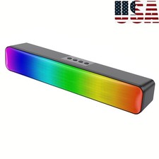 Music Player RGB Wireless Speaker Bluetooth-Compatible USB Powered for PC Laptop picture