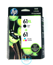 2-PACK GENUINE HP 61XL Black & 61 TriColor Ink DESKJET 2540 2541 SEALED Box picture