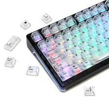 127 Keys Frosted Clear Keycaps Shine Through PC Transparent Cherry Profile picture