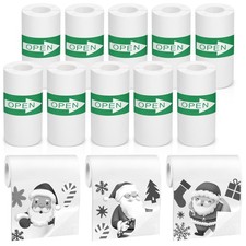 10 Rolls Mini Thermal Printer Sticker Paper, 57 X 25mm Self-Adhesive Thermal ... picture