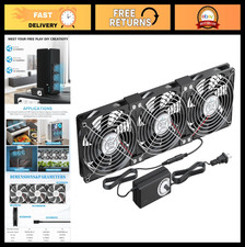 3X120mm DC Cooling Fans with AC Plug & Speed Controller for PC, Server, Greenhou picture